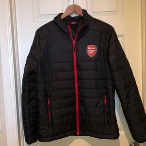 Mens Arsenal Puff Jacket. Size medium